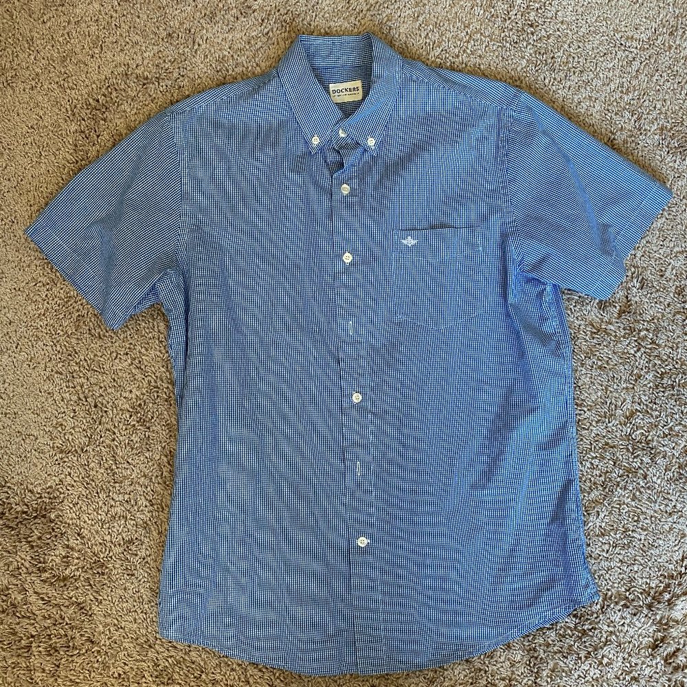 Dockers Striped Short Sleeve Button Down